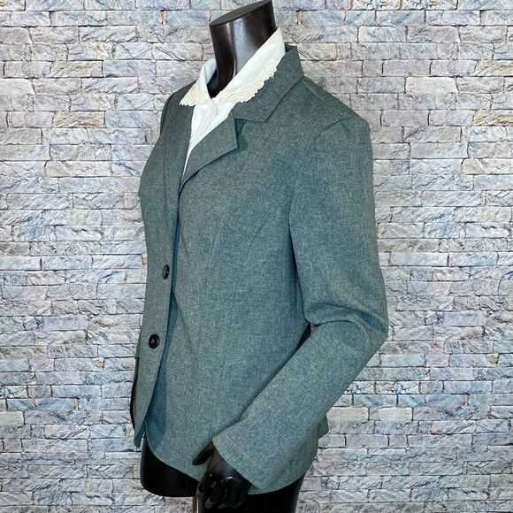 Scarlett 3 Button Gray Blazer Womens Size 11-12 Career Wear Notched Lapel - Picture 2 of 7